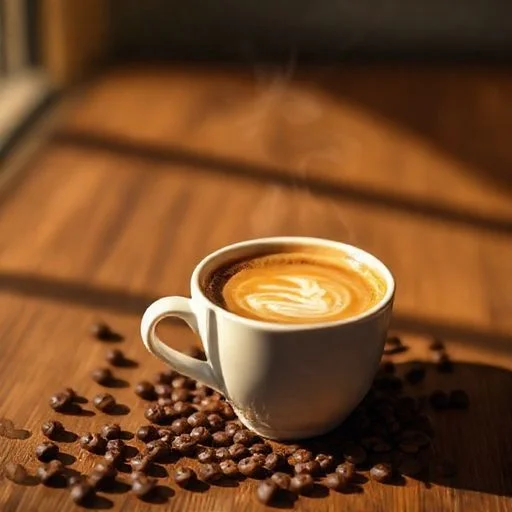 Close-up of elegantly designed coffee packaging with minimalist branding, showcasing a premium product.