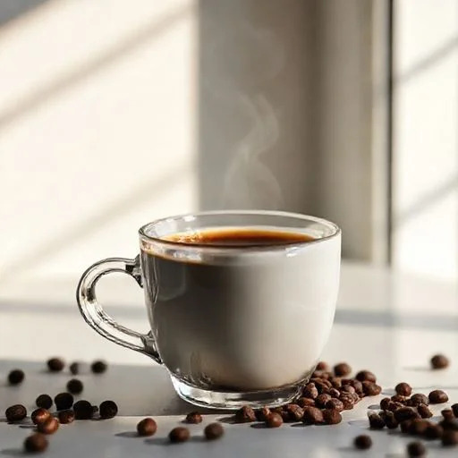 Close-up of a coffee bean grinder with freshly ground coffee, emphasizing texture and aroma.