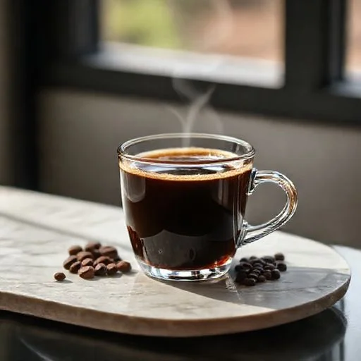 Intricate latte art swan design in a ceramic mug.